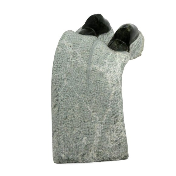 STONE SCULPTURE of Two Sisters by Peter Hand Carved Unique Artwork 9" - Picture 12 of 12